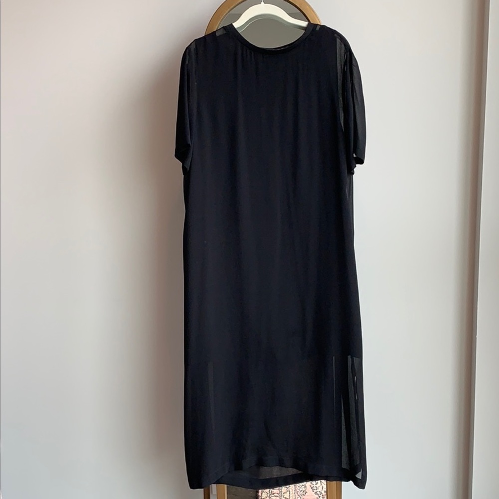 Zara | Midi Length Sheer Dress with Attached Slip